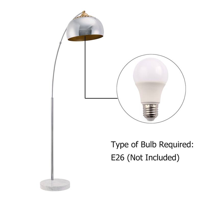 ROSEN GARDEN Arc Floor Lamp, Modern Reading Light, Bulb Not Included