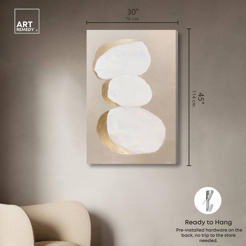 Stacked Stones I Canvas by Art Remedy, Gallery Wrapped