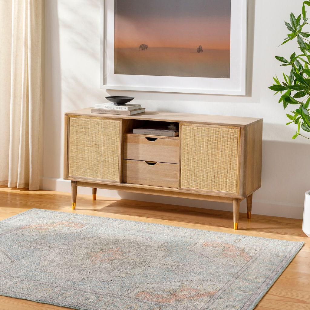 Livabliss Calhoun Traditional Medallion Washable Area Rug