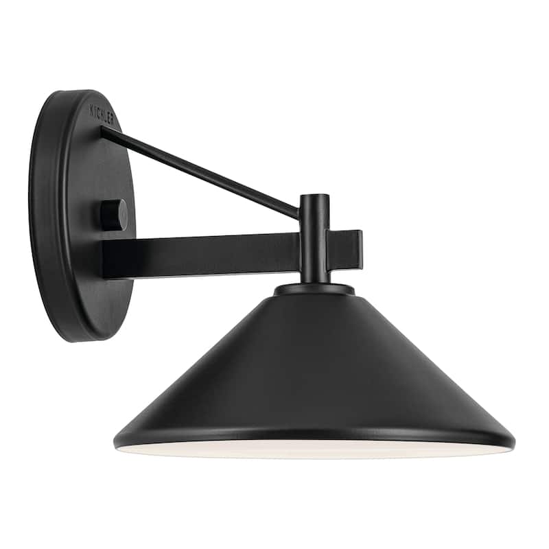 Kichler Lighting Ripley 7.5 in. 1-Light Black Outdoor Wall Sconce - 7.5 in