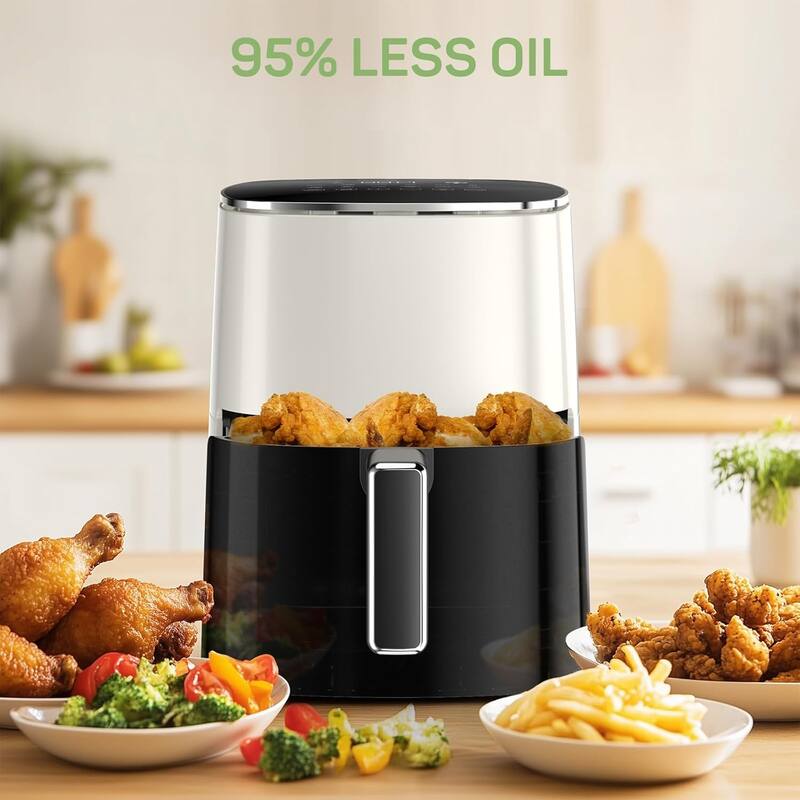 Air Fryer Pro 12-in-1 with 6 QT Capacity, Air Fry, Roast, Reheat, Dehydrate, Bake, Steam, 400°F Max Temperature