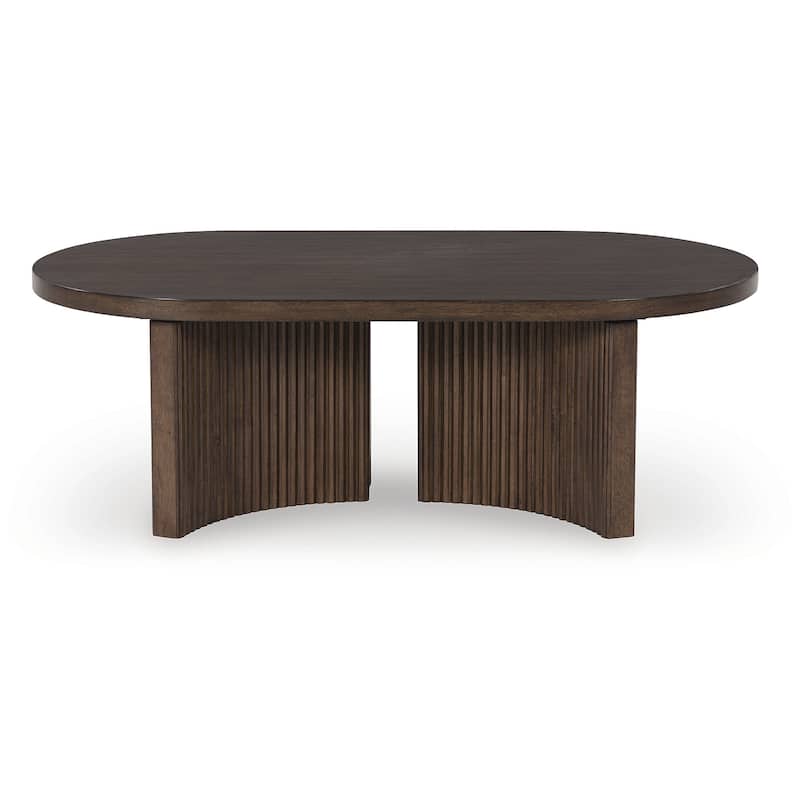 Signature Design by Ashley Korestone Dark Brown Coffee Table - 52"W x 28"D x 17"H