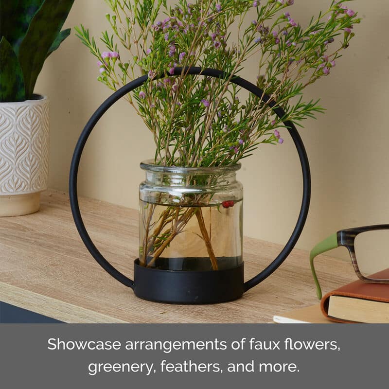 Elements Glass and Metal Holder, 7 Inch