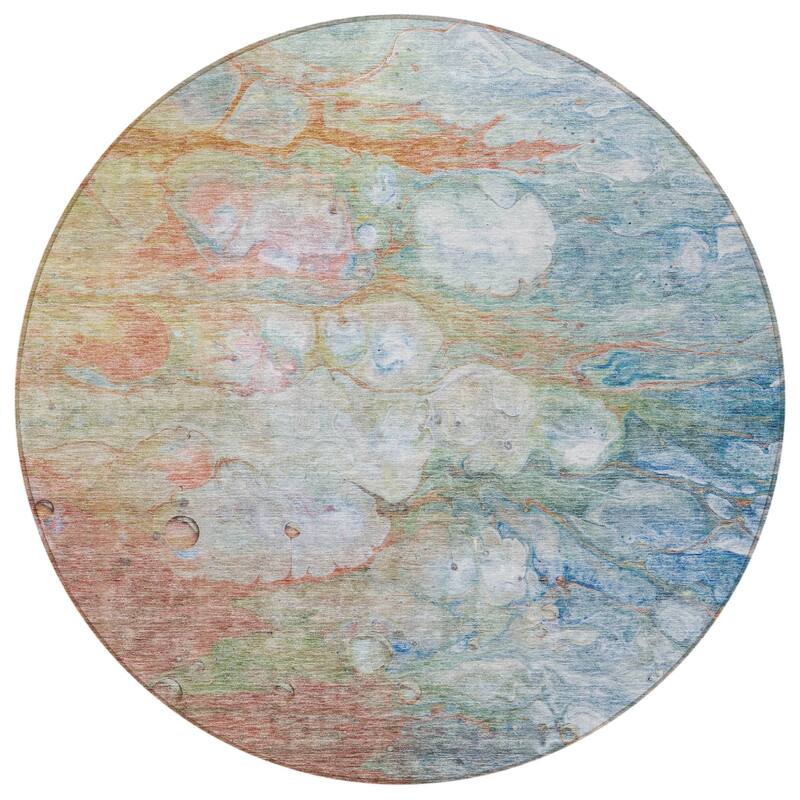 HomeRoots Abstract Transitional Rectangle Outdoor Rug