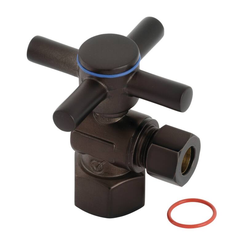 Kingston Brass Concord 1/2" FIP x 3/8" O.D. Comp Quarter-Turn Angle Stop Valve - Oil Rubbed Bronze