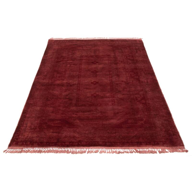 ECARPETGALLERY Hand-knotted Color Transition Burgundy Wool Rug - 6'6 x 10'0