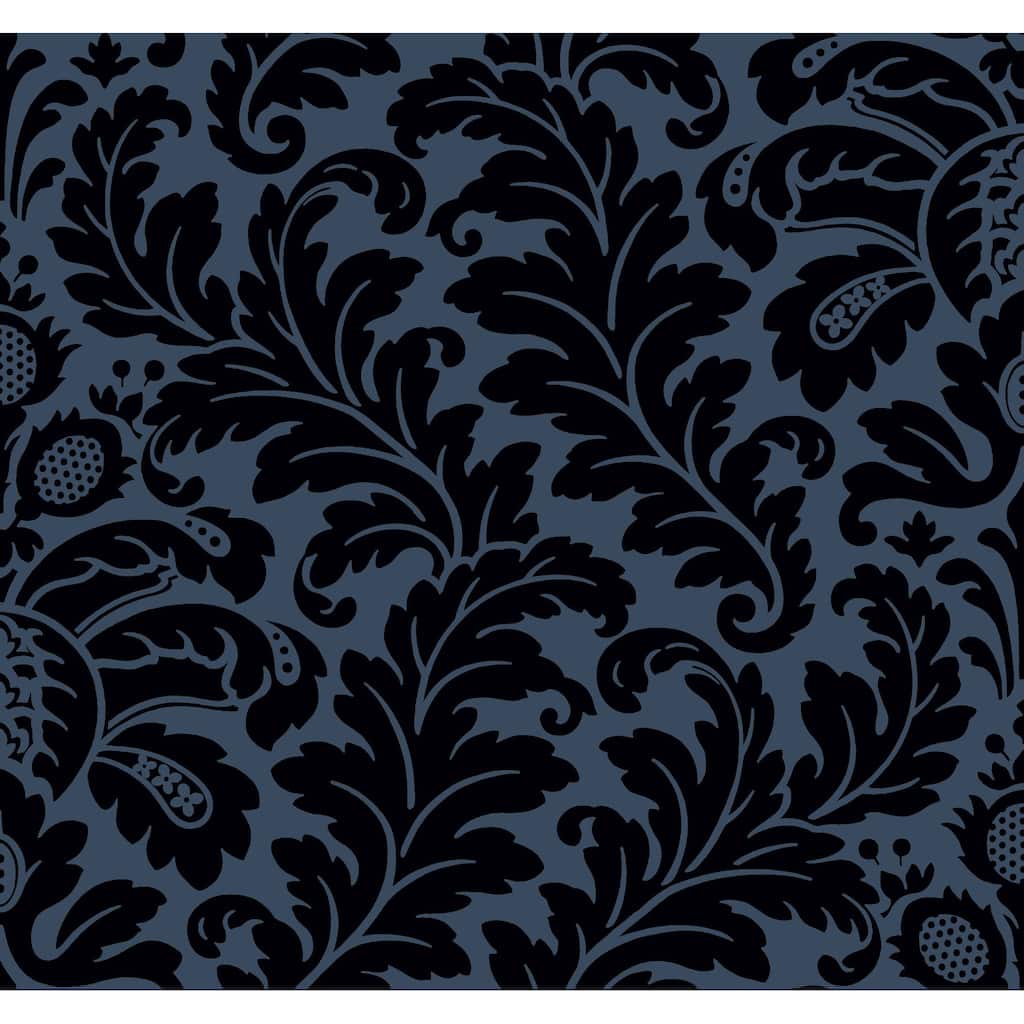 Candice Olson Modern Romance Navy Wallpaper