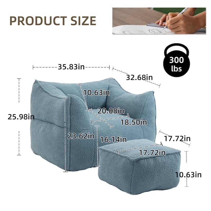 Adult and children's bean bag sofa, indoor and outdoor