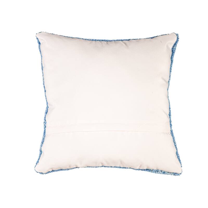 Indoor/Outdoor Bee Hooked Polypropylene Throw Pillow 18"x18"