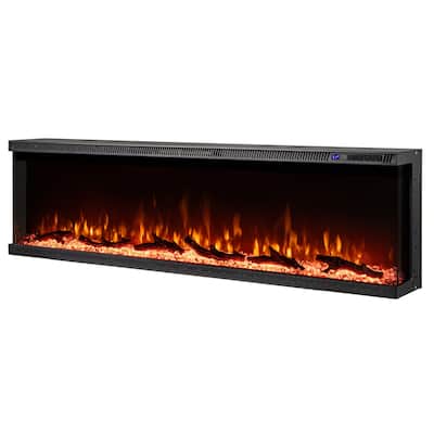 Costway 60" Wide 3-Sided Electric Fireplace Insert 750with 1200W - See Details