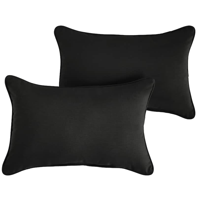 Black Indoor/ Outdoor Pillow Set