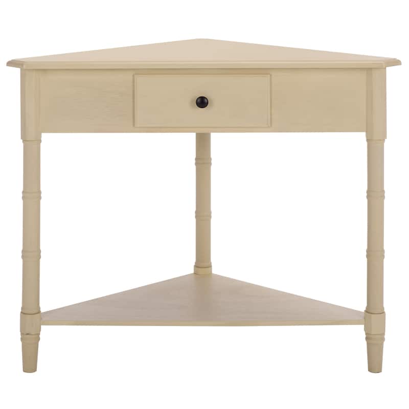 SAFAVIEH Calla Grey Corner Table - 33.9" x 17.3" x 28" - 34"W x 17"D x 28"H - Sand
