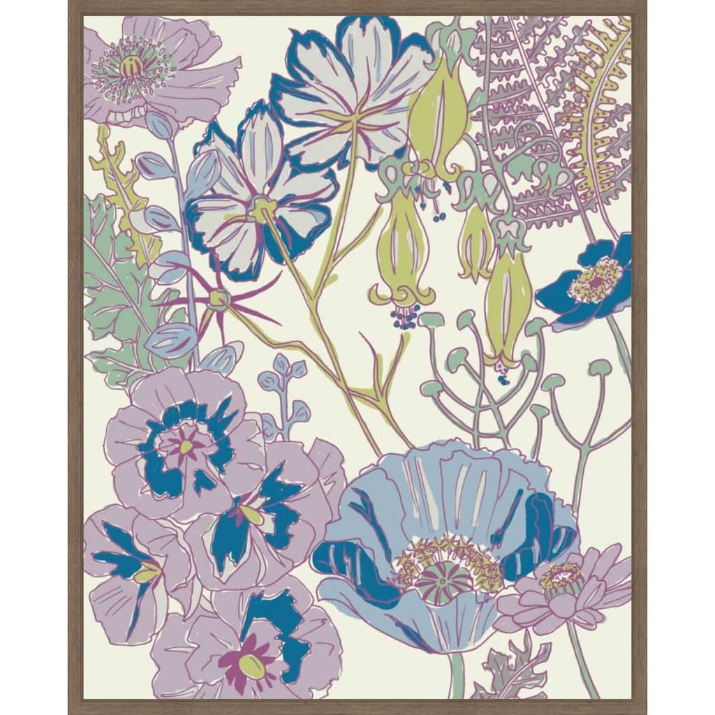 Graphic Garden No. 3 by Chariklia Zarris (23 x 28 in.), Framed Canvas Wall Art Print