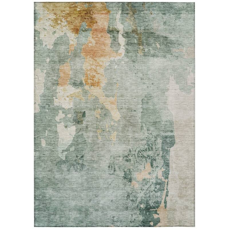 HomeRoots Abstract Transitional Rectangle Outdoor Rug