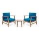 preview thumbnail 9 of 18, Perla Outdoor 2 Seater Acacia Wood Chat Set with Cushions by Christopher Knight Home