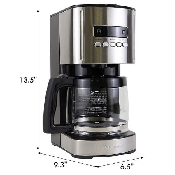 dimension image slide 0 of 2, Kenmore Aroma Control Programmable 12-cup Coffee Maker, Black