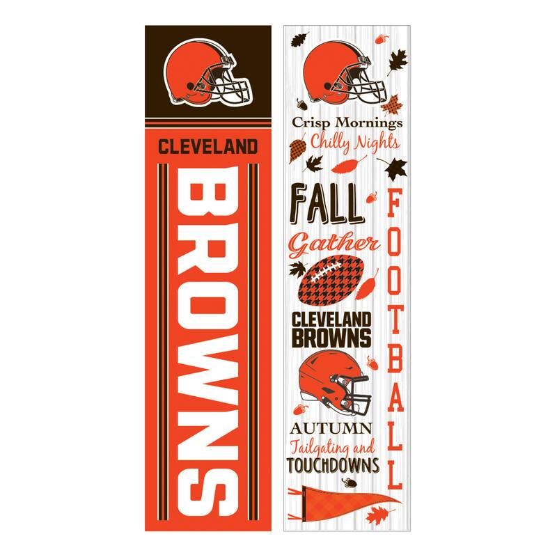47" Double Sided Seasonal Porch Leaner, Cleveland Browns - 47" x 11.25"
