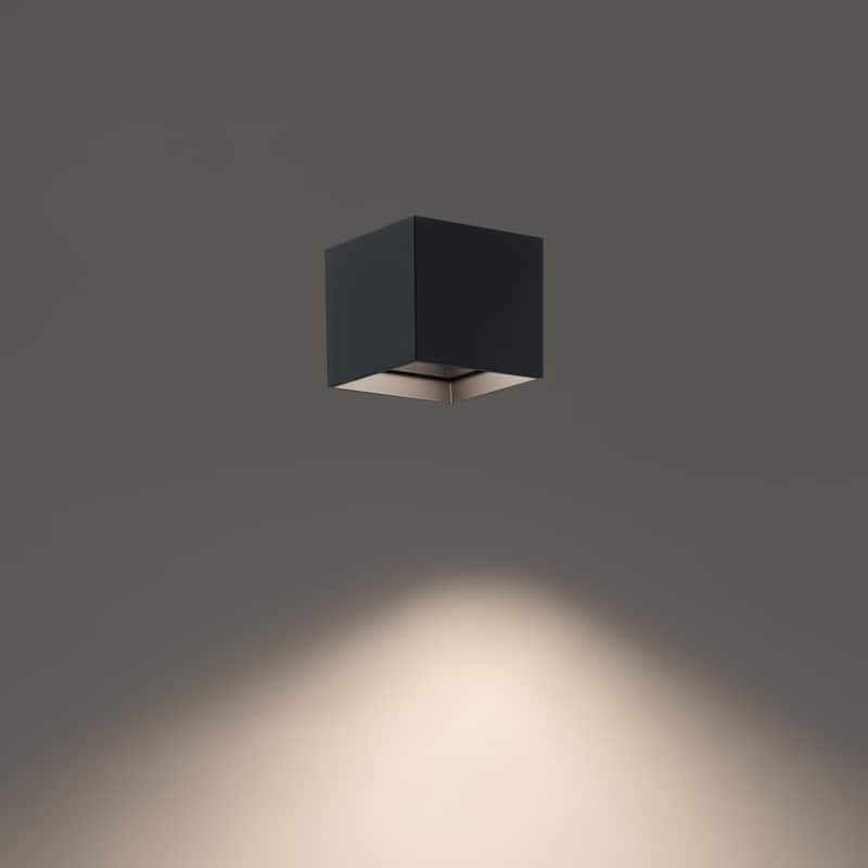 Kube 5in LED Outdoor Flush Mount 3-CCT 3000K-3500K-4000K Set to 3000K