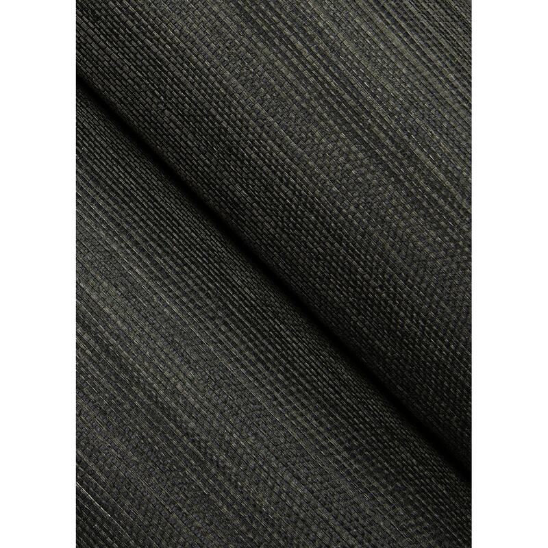 A-Street Prints Colcord Black Sisal Grasscloth Wallpaper