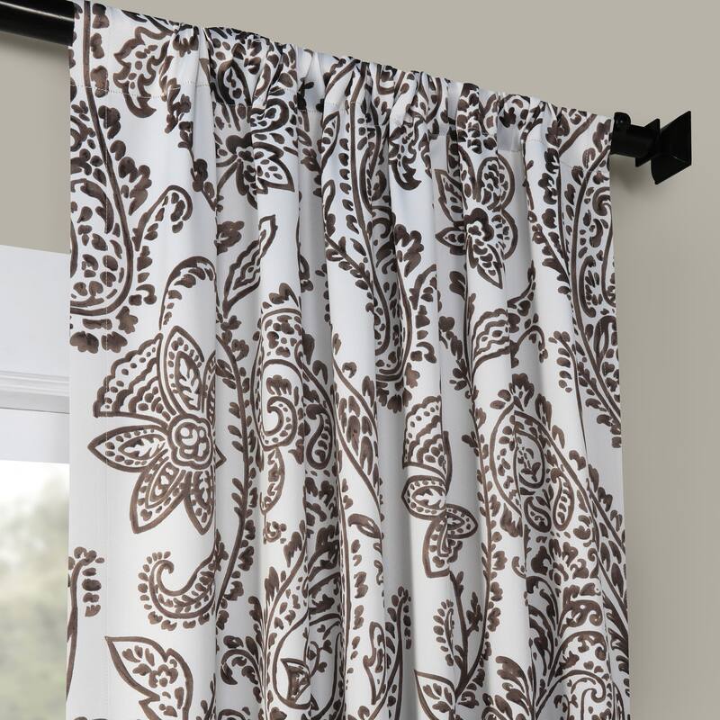 Exclusive Fabrics Tea Time Room Darkening Curtain (2 Panels)
