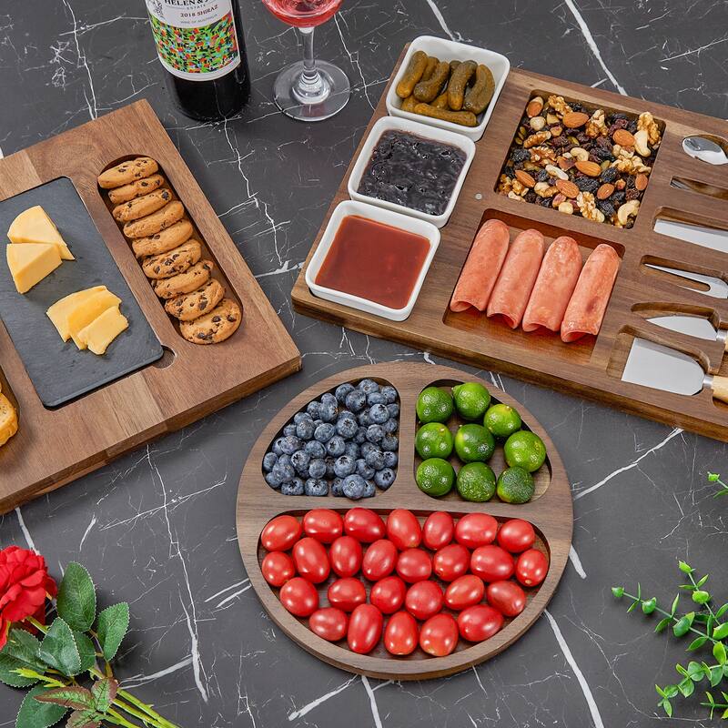 (27.6" X 11") Magnetic Extra Large Cheese Board Set with Charcuterie Boards And Knife set