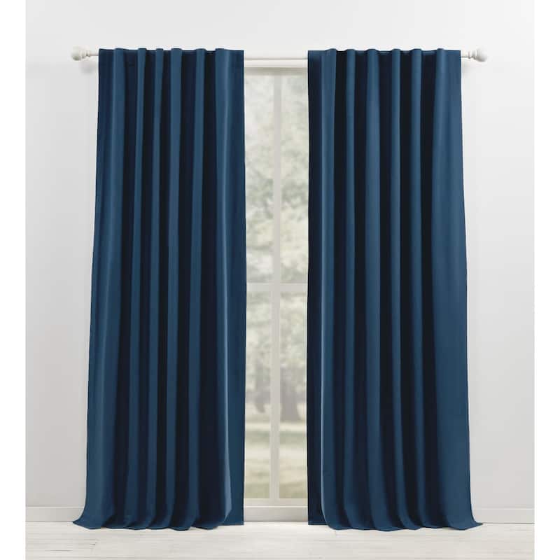 Lauren Ralph Lauren Waller Blackout Back Tab/Rod Pocket Single Curtain Panel - 52x84 - Navy