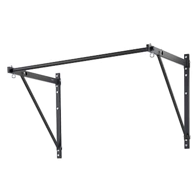 50" Wall Mount Pull Up Bar for Home Gym Adjustable Depth Chin Up Station with Anti-Slip Handles - 50.24” x 31.97” x 30.98”