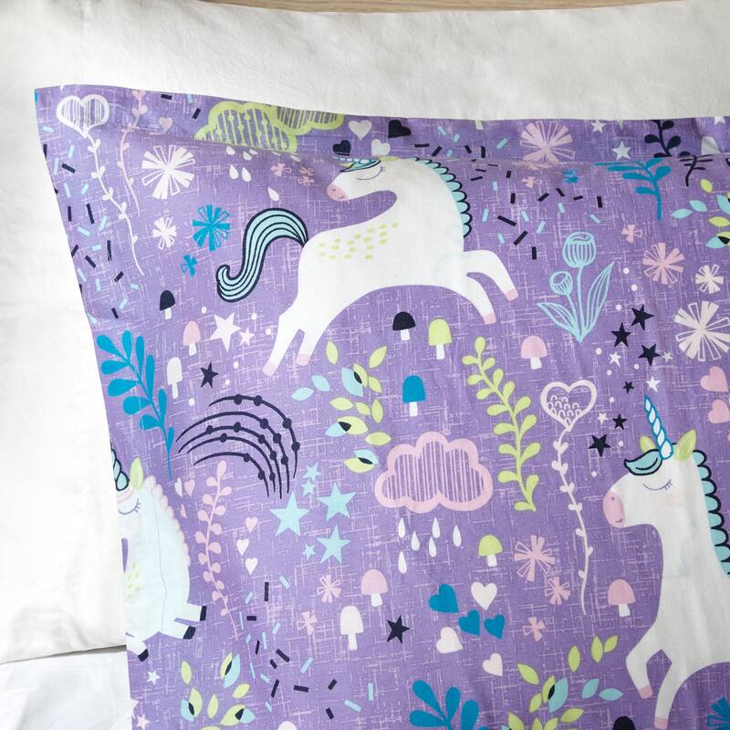Intelligent Design Kids Ella Unicorn Cotton Duvet Cover Set