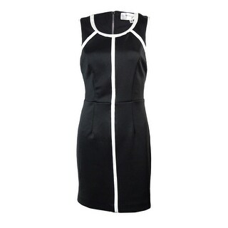 black dress with white trim