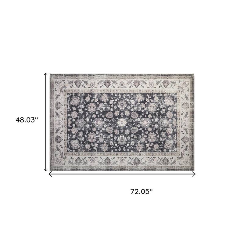 HomeRoots Oriental Casual Rectangle Area Rug
