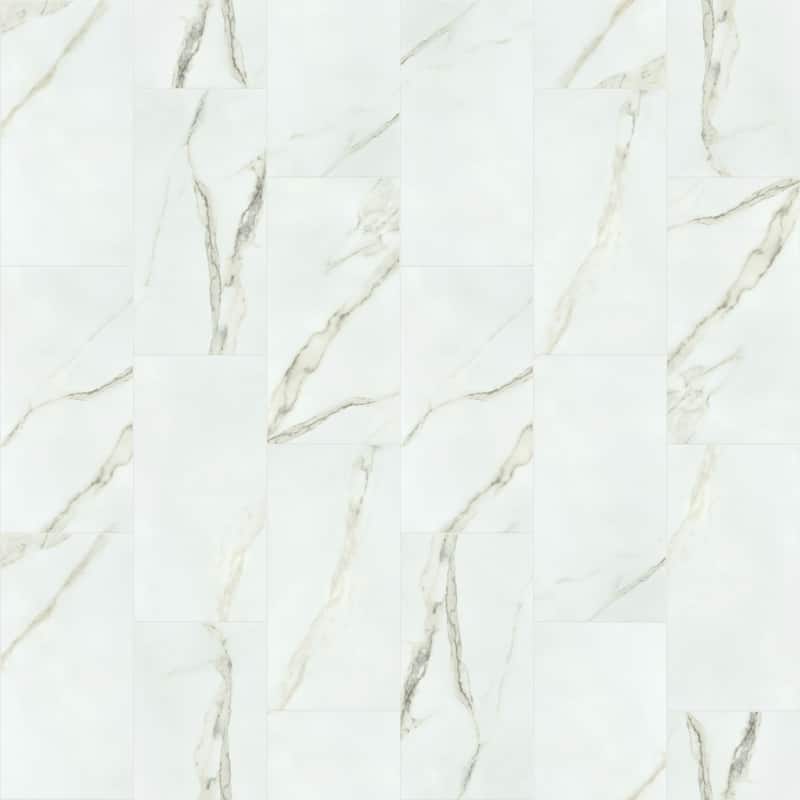 Shaw CS34W Range - 12" x 24" Rectangle Floor Tile - Matte Marble - Calacatta