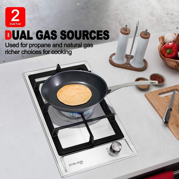 Single burner built shop in gas stove