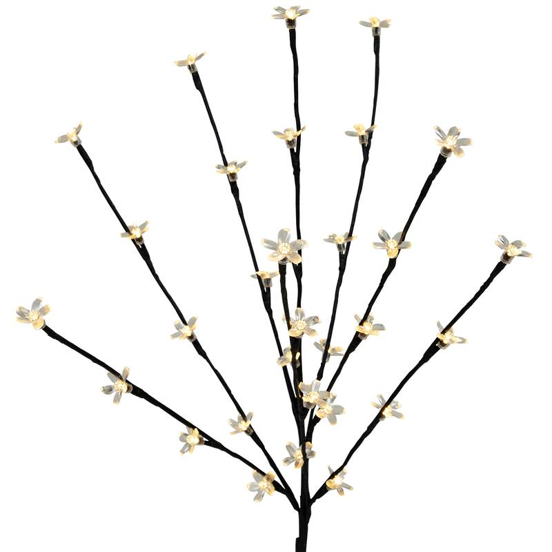 3 Cherry Blossom Artificial Tree Branches 2.5' - Warm White LED Light