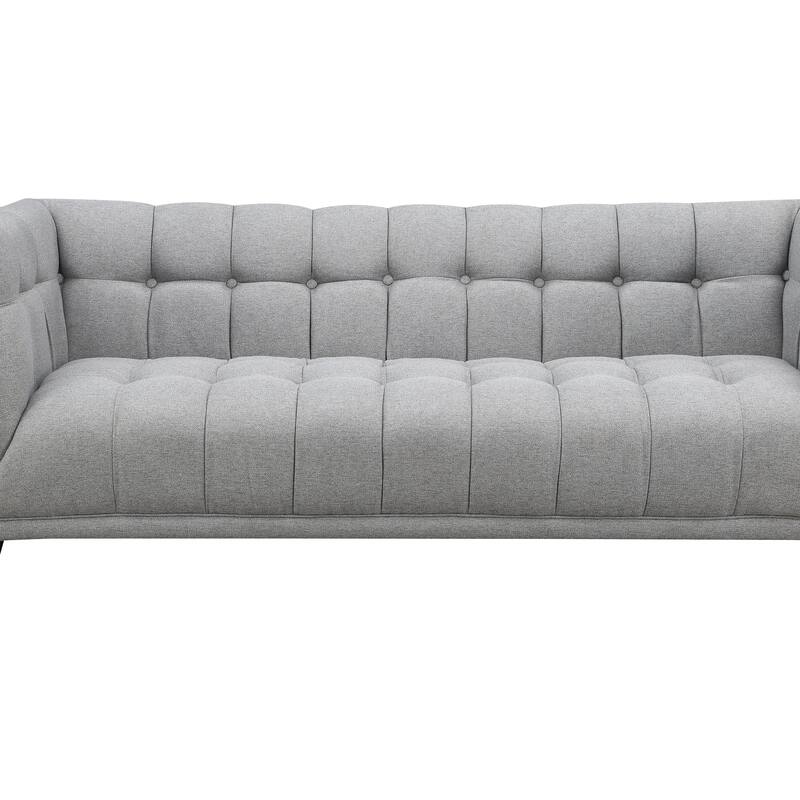 Modern Mid-Century Tufted Upholstered Living Room Sofa Set