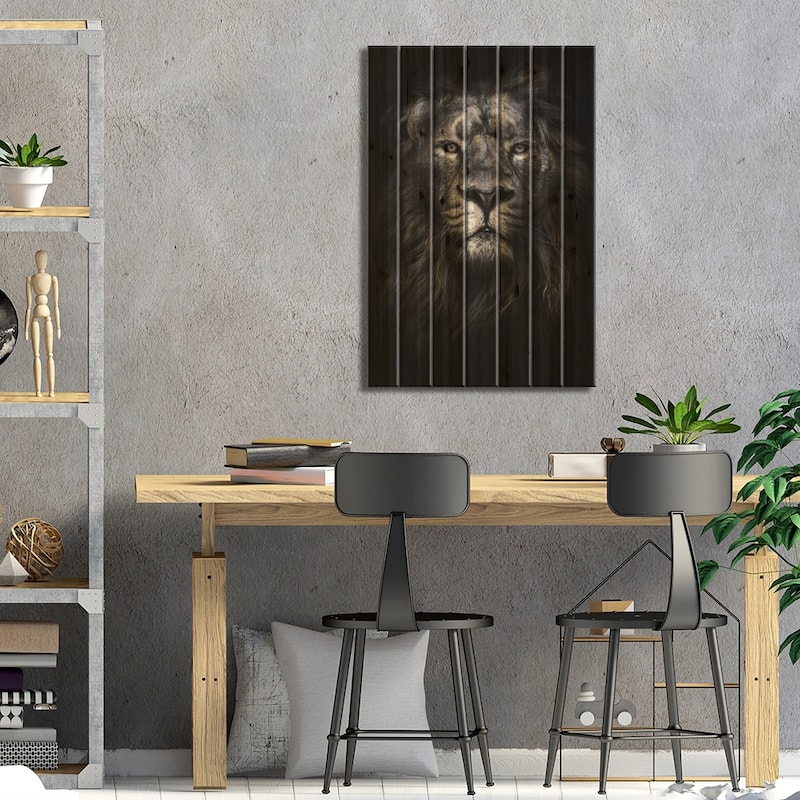 King of Kings Print On Wood by Design Fabrikken - Multi-Color