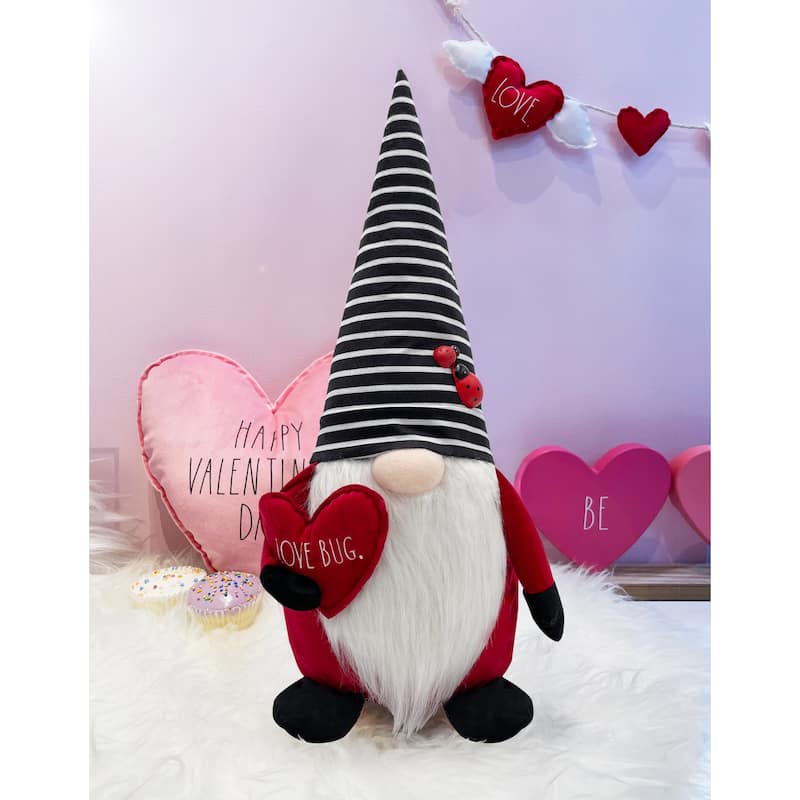 Rae Dunn Plush Gnome - Valentine's Day Themed - LOVE BUG