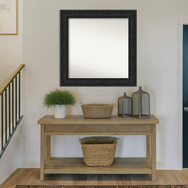 Luxe Non-Beveled Framed Wall Mirror