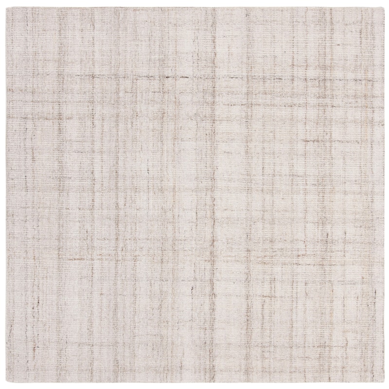 SAFAVIEH Handmade Abstract Nettie Modern Viscose Rug - 10' x 10' Square - Ivory/Beige
