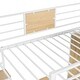 preview thumbnail 16 of 17, White Twin Size Metal Wood Loft bed with L-shape Desk, Wardrobe, Fence and Ladder