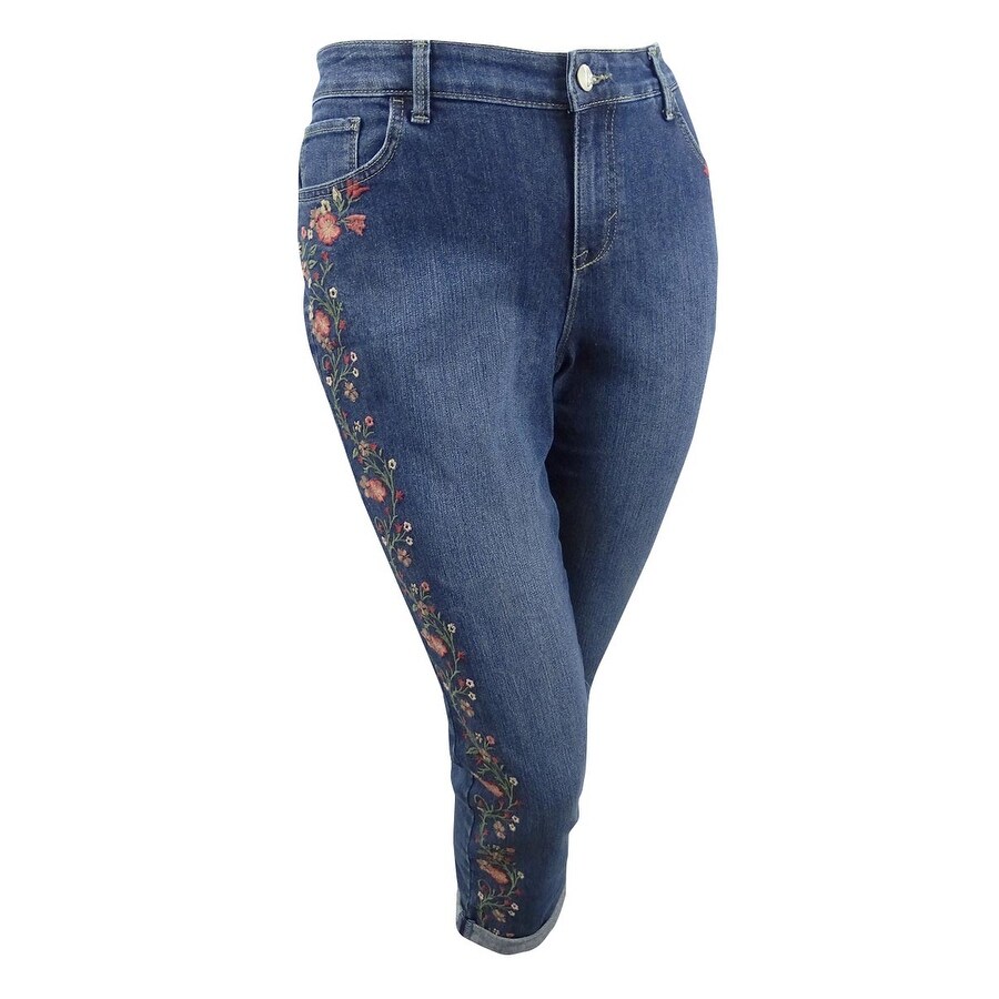 Style/&Co Embroidered Skinny Jeans