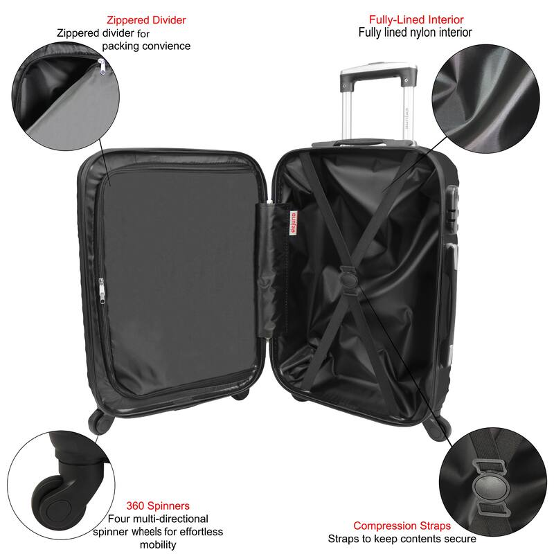 Craft Hardside 24-Inch Chequed Lightweight Spinner Luggage