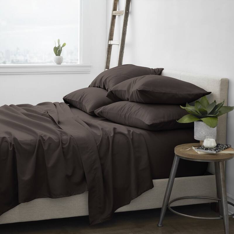 Soft Essentials Ultra-soft Deep Pocket 6-piece Microfiber Sheet Set - Queen - Chocolate
