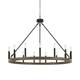 Acroma 15 Light 40 In Modern Farmhouse Wagon Wheel Chandelier-UL