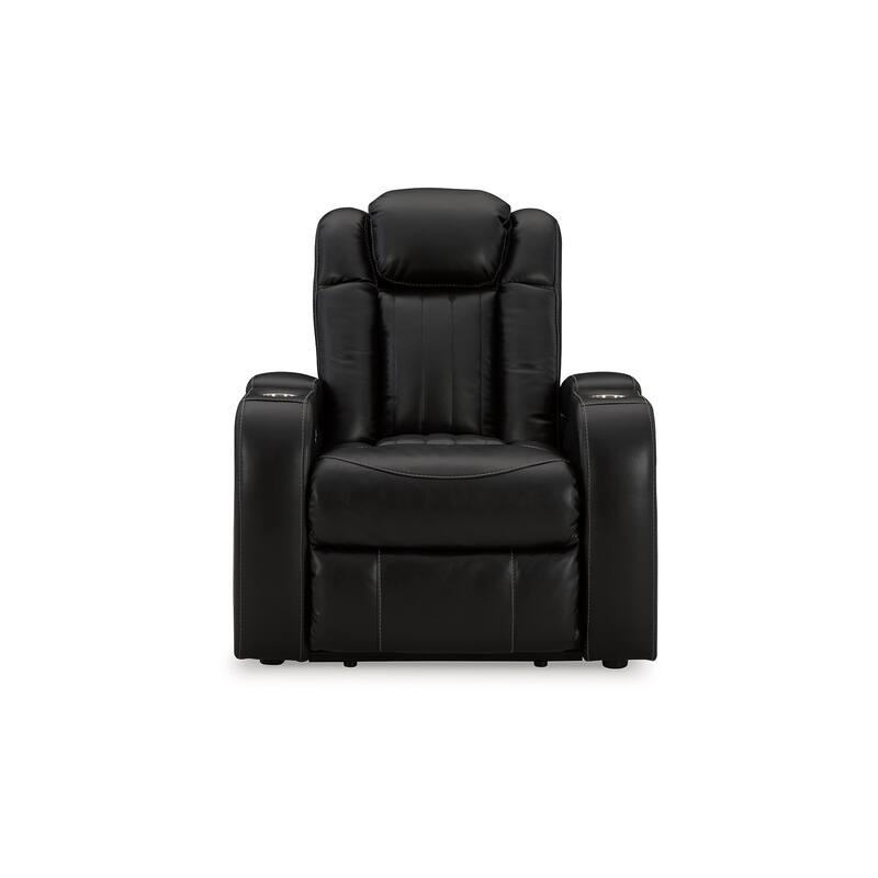Aven Power Recliner Chair, Premium Features Midnight Blue Faux Leather