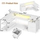 preview thumbnail 2 of 36, 67" L Gaming Shaped Desk Storage Shelves Power Outlet 2 Drawers