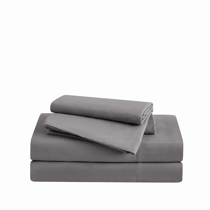 Truly Soft Everyday Solid Bed Sheet Sets - Full - Dark Grey