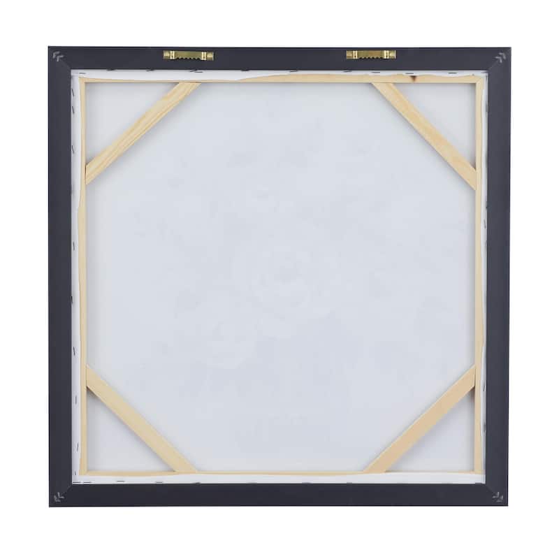 Canvas Floral Bouquet Framed Wall Art with Silver Frame - Multi Colored - Roche River Decor