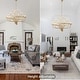 preview thumbnail 5 of 16, Gold Chandelier Modern Farmhouse Pendant Lighting for Dining Room Foyer Entryway