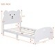preview thumbnail 6 of 7, Twin Size Wood Platform Bed with Bear-Shaped Headboard, Footboard, and Wooden Support
