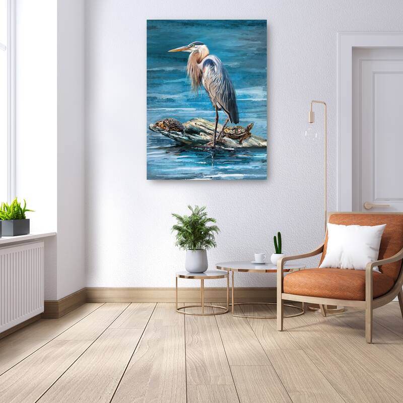 King of Herons By Studio Arts Canvas Art Print